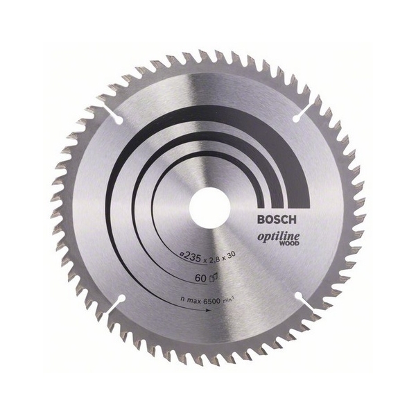 Panza fierastrau circular 235 x 1.8 x 30 mm,60 dinti, Bosch