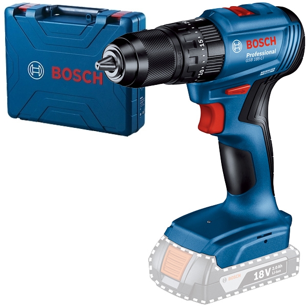 imagine Bosch - GSB 185-LI - Masina de gaurit si insurubat cu percutie fara acumulatori si incarcator, Li-Ion, 18 V, - Ah, 50 Nm, motor fara perii, led ilumin
