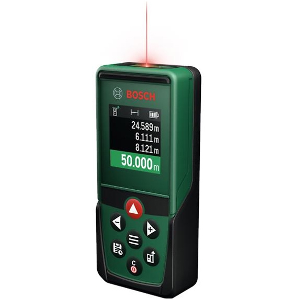 imagine Bosch - PLM50-23 - Telemetru laser, 50 m, +/-2 mm/m, - valori memorate, display color
