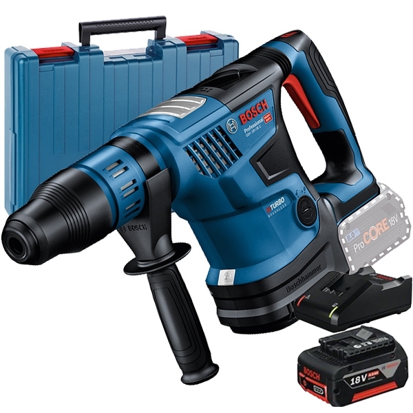 imagine Bosch - GBH 18V-45 C + 1600A01B9Y - Rotopercutor SDS-Max, 12.5 J, motor fara perii, valiza plastic + Set 1 acumulator si incarcator, Li-Ion, 18 V, 4 A