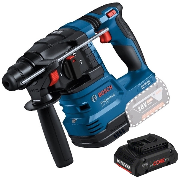 imagine Bosch - GBH 18V-22 + ProCORE - Rotopercutor SDS-Plus, 1.9 J + Acumulator, Li-Ion, 18 V, 4 Ah