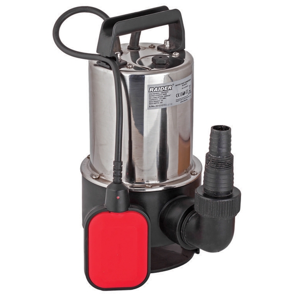 imagine Raider - RD-WP12 - Pompa submersibila de drenaj, apa murdara, 550 W, 7 m, 175 l/min, carcasa inox, flotor, monofazata