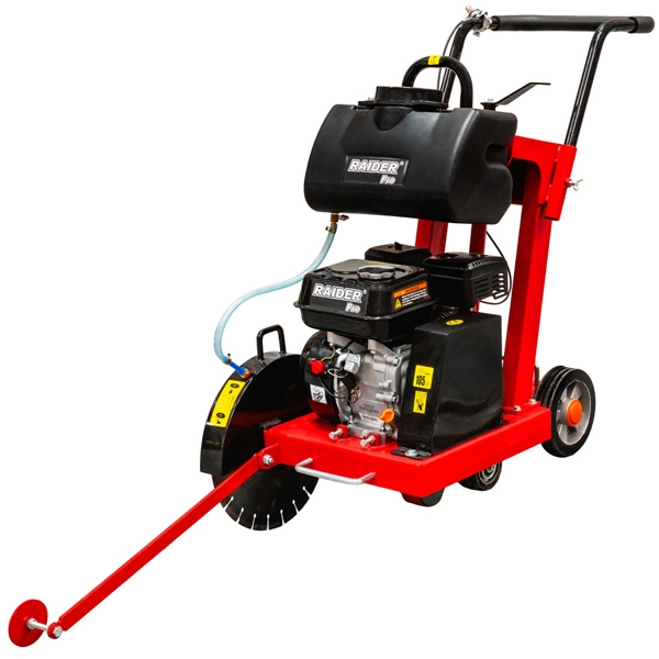 imagine Raider - RDP-FS01 - Masina de taiat beton si asfalt, 350 mm, Loncin, -, 6.5 CP, 196 cm3, propulsie manuala, roti de transport