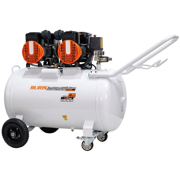 imagine Ruris - Silent Power 10000 OilFree - Compresor, fara ulei, 3000 W, 100 l, 528 l/min, 8 bar
