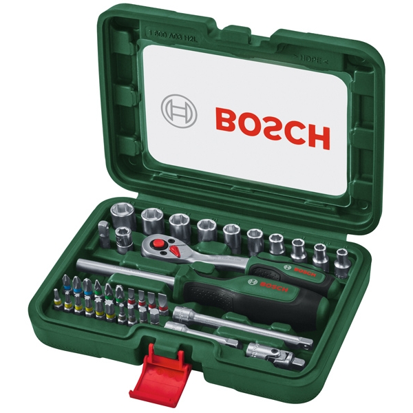 imagine Bosch - 1600A039J6 - Set capete de insurubare si chei tubulare, mixte, 37 bucati