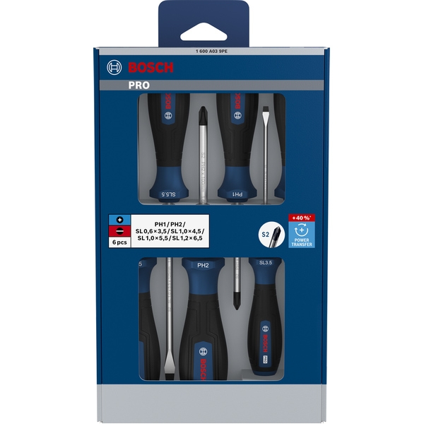 imagine Bosch - PRO PH/SL - Set surubelnite cu profil PH si plat, 6 bucati