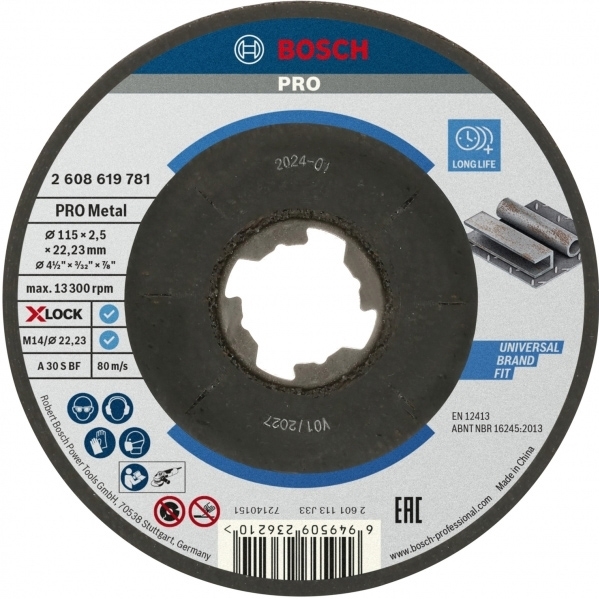 imagine Bosch - PRO Metal - Set discuri taiere metal, 115x22.2x2.5 mm, 25 buc
