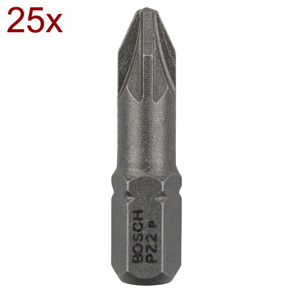 imagine Bosch - 2607001560 - Set capete de insurubare, profil PZ2, 25 bucati