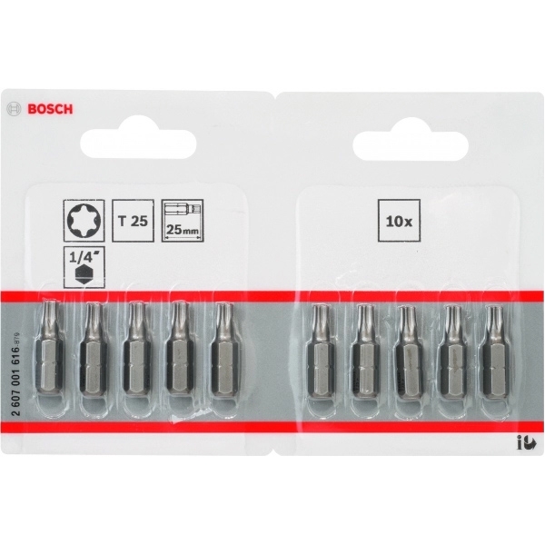 imagine Bosch - 2607001616 - Set capete de insurubare, profil TX25, 10 bucati