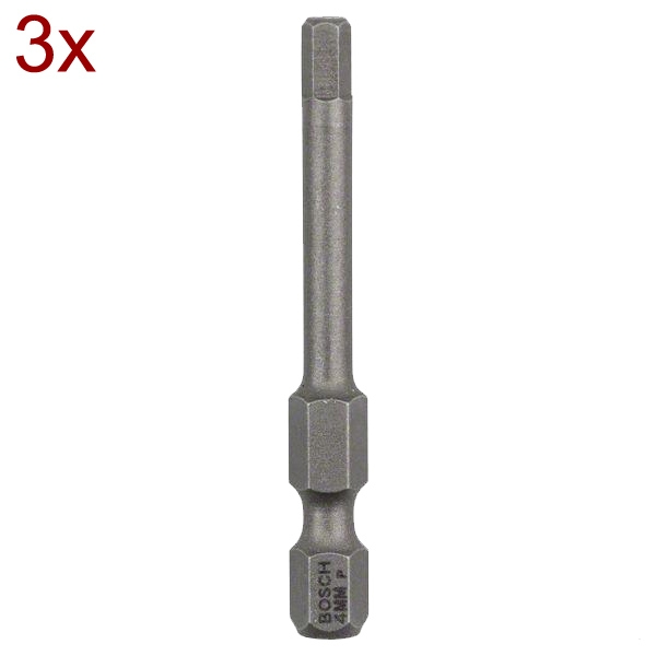 imagine Bosch - 2607001733 - Set capete de insurubare, profil HEX4, 3 bucati