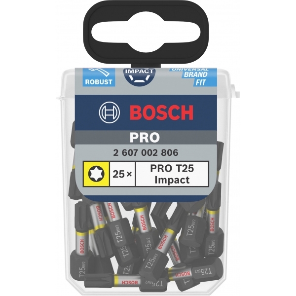 imagine Bosch - PRO Torx Impact - Set capete de insurubare, profil T25, 25 bucati