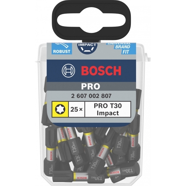 imagine Bosch - PRO Torx Impact - Set capete de insurubare, profil T30, 25 bucati