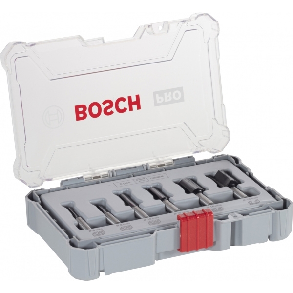 imagine Bosch - PRO - Set cutite frezat, tija 8 mm, ambalaj plastic, 6 bucati