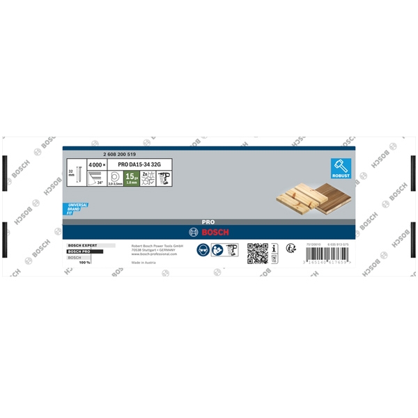 imagine Bosch - PRO DA15-34 DA - Set cuie, cap rotund, inclinare 34 grade, 63 mm, GNH 18V-64 MD, 4000 bucati