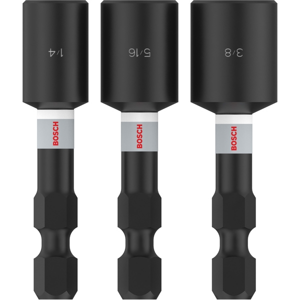 imagine Bosch - PRO Nutsetter Impact - Set chei tubulare impact, 1/4, 5/16, 3/8 inch, 1/4 inch, 3 bucati