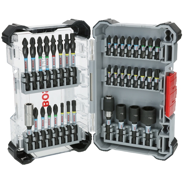 imagine Bosch - PRO Impact - Set capete de insurubare si chei tubulare, mixte, 36 bucati