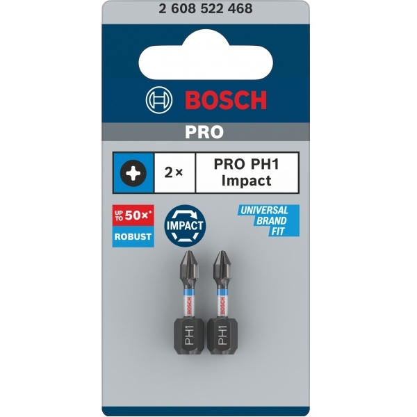 imagine Bosch - PRO Phillips Impact - Set capete de insurubare, profil PH1, 2 bucati