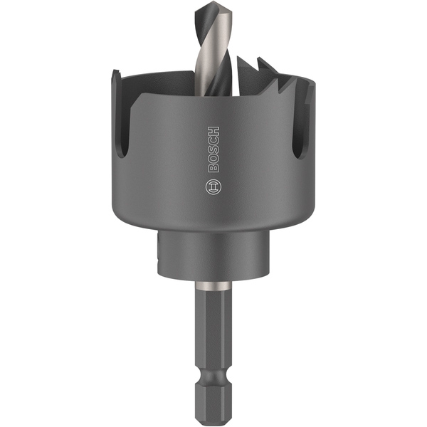 imagine Bosch - Wood and Drywall - Carota pentru lemn, 38  mm, tija hexagonala, adaptor cu burghiu de centrare