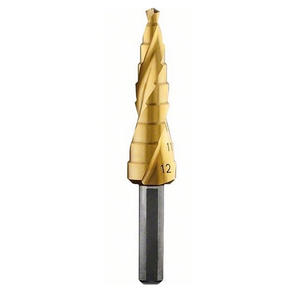 imagine Bosch - 2608597525 - Burghiu in trepte, 4-12  mm, 9 trepte, HSS-TIN