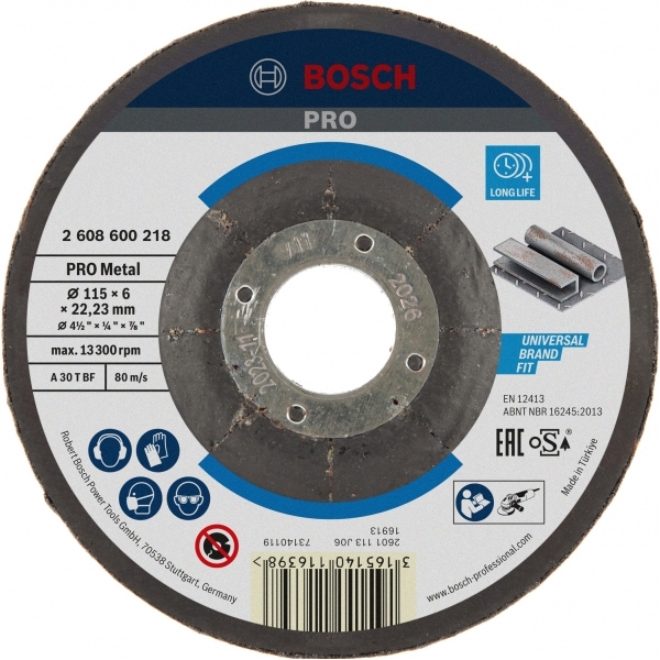 imagine Bosch - PRO Metal - Disc polizare metal,  115x22.2x6  mm