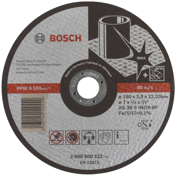 imagine Bosch - Expert for Inox - Disc taiere inox, 180x22.2x3 mm, 1 buc