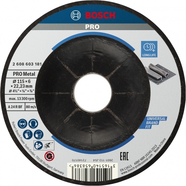 imagine Bosch - PRO Metal - Disc polizare metal,  115x22.2x6  mm