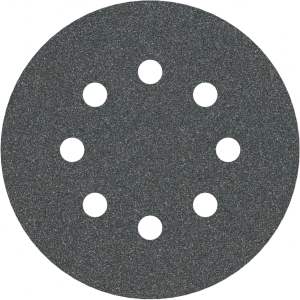 imagine Bosch - PRO F355 - Set foi abrazive rotunde, 125 mm, granulatie 100, 8 gauri, 5 bucati