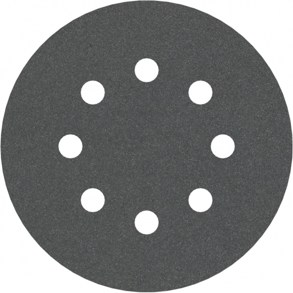 imagine Bosch - PRO F355 - Set foi abrazive rotunde, 125 mm, granulatie 320, 8 gauri, 5 bucati