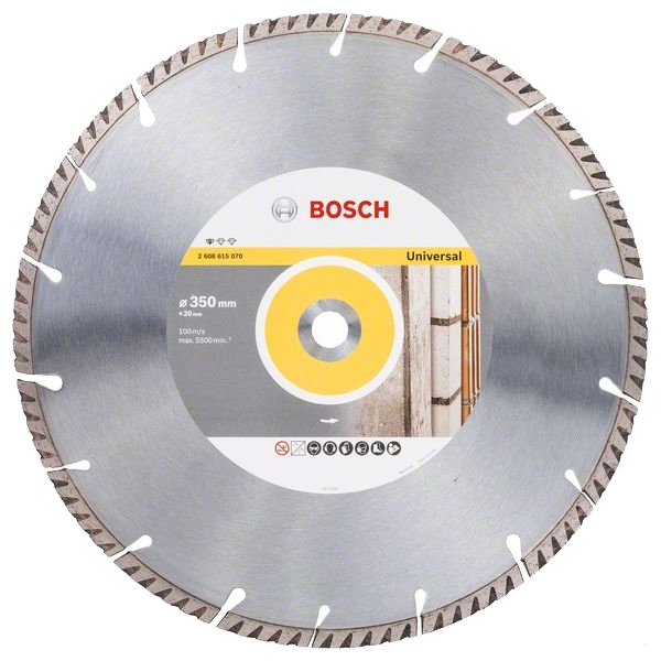 imagine Bosch - Standard for Universal - Disc diamantat de taiere segmentat, 350x20x3.3 mm, taiere uscata