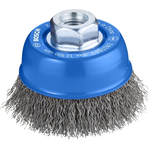 imagine Bosch - PRO Metal clean - Perie oala,  75x0.3 mm, fir ondulat, otel