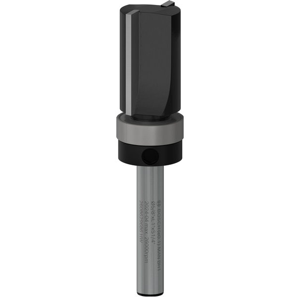 Bosch - PRO Router Bit - Freza de profilat,  15.9x25.4x70 mm, tija 6.35 mm, furnir, HPL Material laminat la presiune inalta, lemn de esenta moale, lemn de esenta tare, placa aglomerata