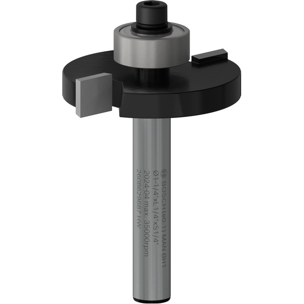 imagine Bosch - PRO Router Bit - Freza disc,  31.8x6.4x51 mm, tija 6.35 mm, furnir, lemn de esenta moale, lemn de esenta tare, placa aglomerata