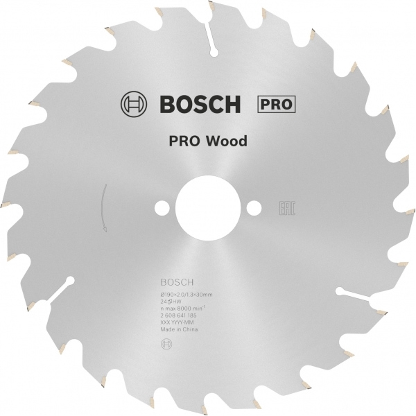 imagine Bosch - PRO Wood - Panza fierastrau circular, lemn, 190x30x2 mm, 24 dinti