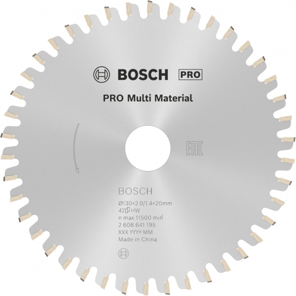 imagine Bosch - PRO Multi Material - Panza fierastrau circular, multimaterial, 130x20/16x2 mm, 42 dinti