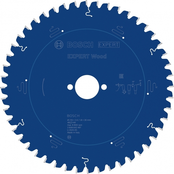 imagine Bosch - EXPERT Wood - Panza fierastrau circular, lemn, 216x30x2.4 mm, 48 dinti