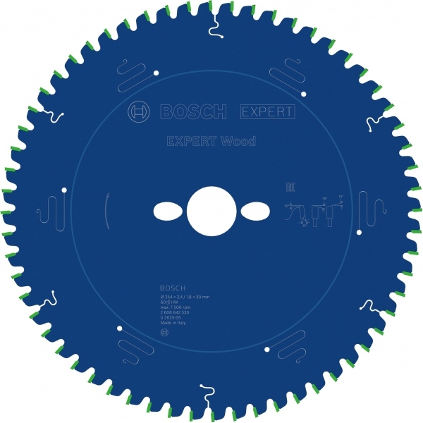 imagine Bosch - EXPERT Wood - Panza fierastrau circular, lemn, 254x30x2.4 mm, 60 dinti