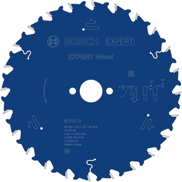 imagine Bosch - EXPERT Wood - Panza fierastrau circular, lemn, 160x20x2.6 mm, 24 dinti