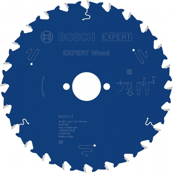 imagine Bosch - EXPERT Wood - Panza fierastrau circular, lemn, 180x30x2.6 mm, 24 dinti