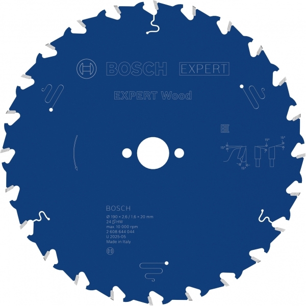 imagine Bosch - EXPERT Wood - Panza fierastrau circular, lemn, 190x20x2.6 mm, 24 dinti