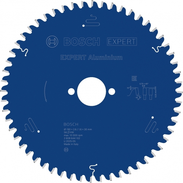 imagine Bosch - EXPERT Aluminium - Panza fierastrau circular, aluminiu, 190x30x2.6 mm, 56 dinti
