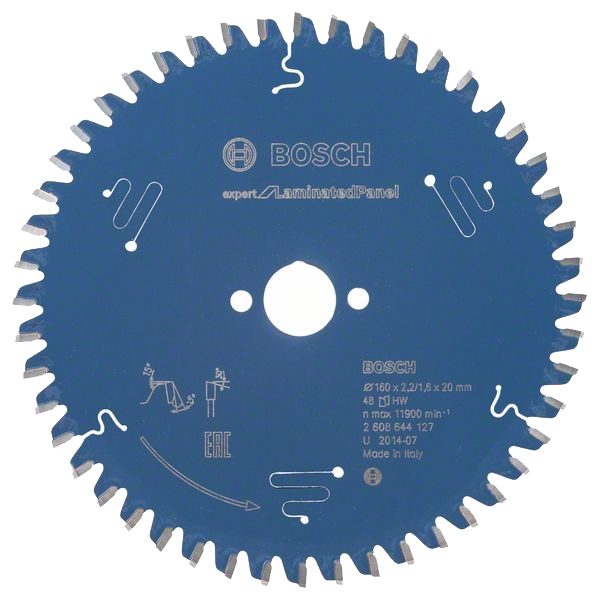imagine Bosch - Expert for Laminated Panel - Panza fierastrau circular, panouri laminate, 160x20x2.2 mm, 48 dinti