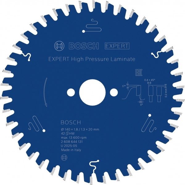 imagine Bosch - EXPERT High Pressure Laminate - Panza fierastrau circular, panouri laminate, 140x20x1.8 mm, 42 dinti
