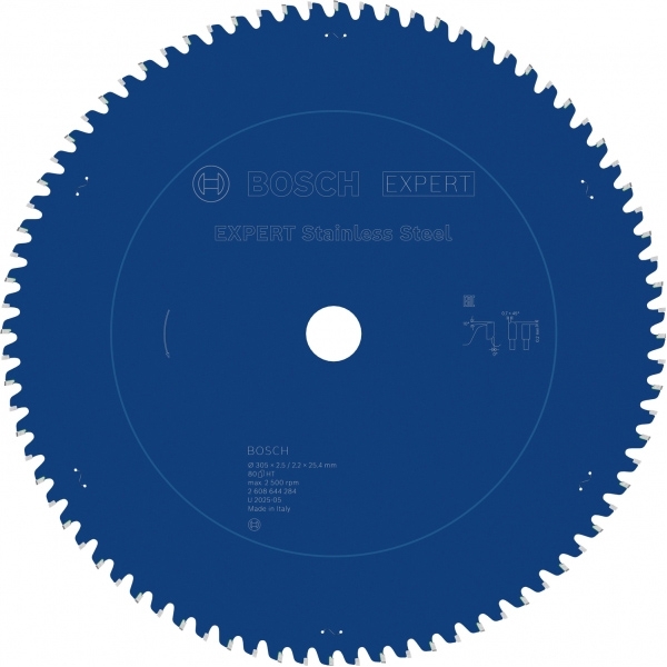 imagine Bosch - EXPERT Stainless Steel - Panza cu carburi metalice, 305x25.4x2.5  mm, 80 dinti