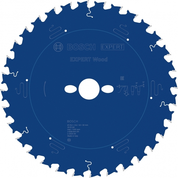 imagine Bosch - EXPERT Wood - Panza fierastrau circular, lemn, 254x30x2.6 mm, 32 dinti