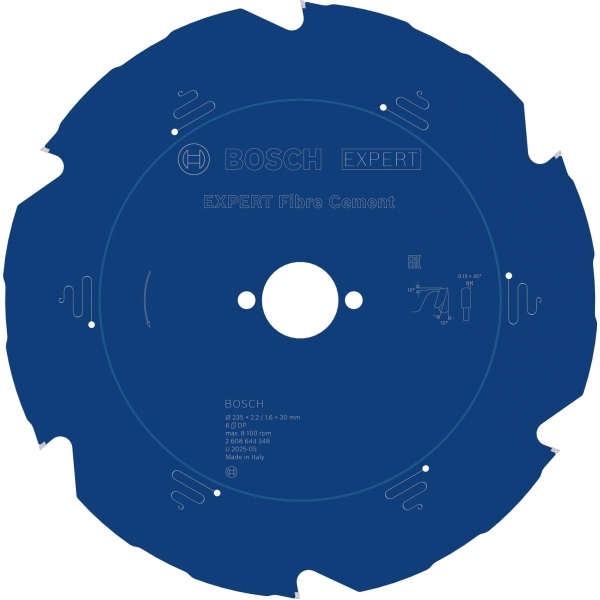 imagine Bosch - EXPERT Fibre Cement - Panza fierastrau circular, fibrociment, 235x30x2.2 mm, 6 dinti