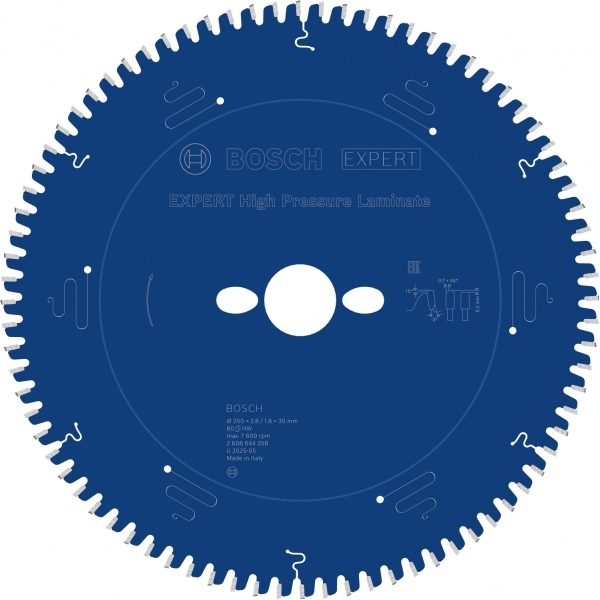 imagine Bosch - EXPERT High Pressure Laminate - Panza fierastrau circular, panouri laminate, 250x30x2.8 mm, 80 dinti