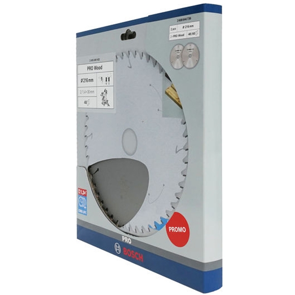 imagine Bosch - PRO Construct Wood - Set panze fierastrau circular, lemn cu cuie, 190x30x2.6 mm, 12 dinti, 3 bucati