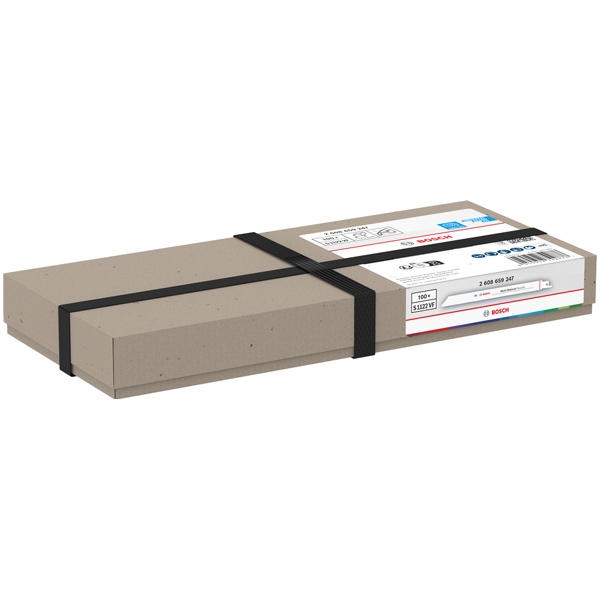 Bosch - Multi Material S 1122 VF - Set panze fierastrau sabie, bimetal, 225 mm, 10-14 dinti/inch, dantura progresiva, 100 bucati