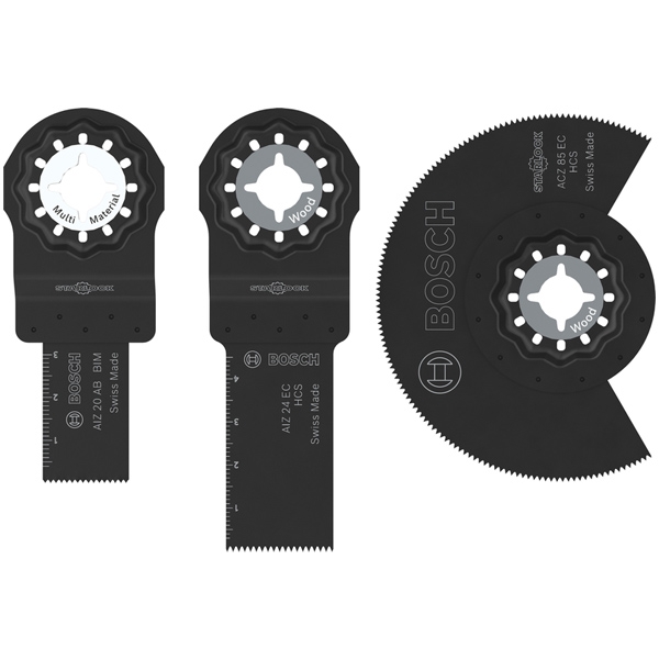 imagine Bosch - Wood and Soft Metal Set - Set 3 accesorii multicutter, mixt, Starlock