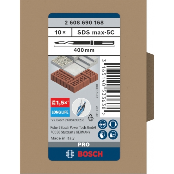 imagine Bosch - PRO SDS max-5C - Set spituri, SDS-Max, 400 mm, 10 bucati